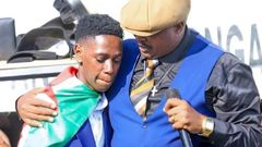 Kaluma Boy when he was visited by Kenyan TikTokers