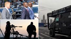A collage of U.S. Secret Service agents at work