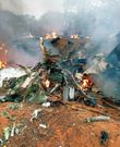 Wreckage of a plane that crashed in Kwale with 11 people on board