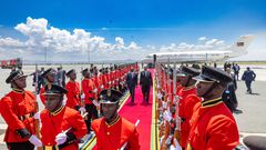 President William Ruto arrives in Arusha, Tanzania for the 24th Ordinary Summit of the EAC heads of state