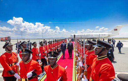 President William Ruto arrives in Arusha, Tanzania for the 24th Ordinary Summit of the EAC heads of state