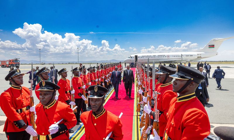 President William Ruto arrives in Arusha, Tanzania for the 24th Ordinary Summit of the EAC heads of state