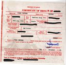 An example of a Kenyan birth certificate
