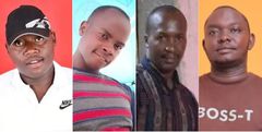 The four missing men (from left) Steven Mbisi Kavingo, Kalani Mwema, Martin Zyuko Mwau and Justus Mutumwa Musyimi.