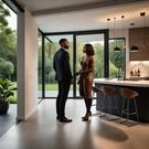 AI-Generated image of a couple in a modern house (Hotpot.ai)