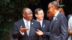 President Cyril Ramaphosa and Rwandan President Paul Kagame