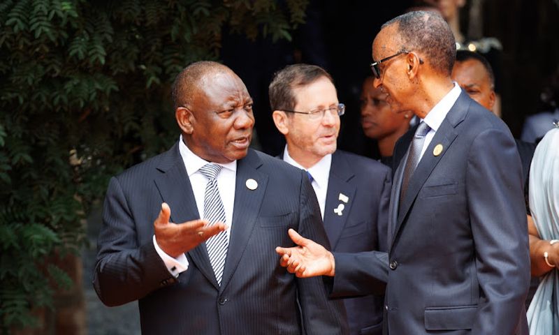President Cyril Ramaphosa and Rwandan President Paul Kagame