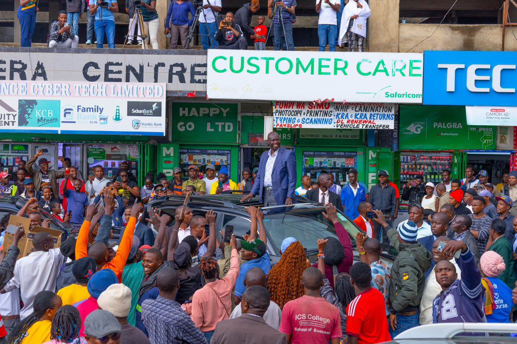 Former Deputy President Rigathi Gachagua addressing a rally in Naivasha on Saturday, March 29