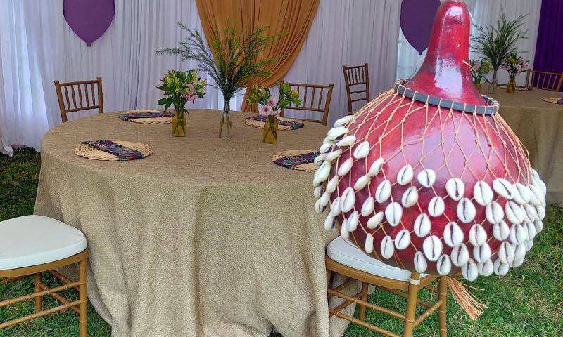 A setting for a wedding ceremony