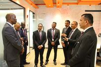 Trade CS Lee Kinyanjui during the launch of Purple Tower in Nairobi