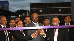 Trade CS Lee Kinyanjui during the launch of Purple Tower in Nairobi