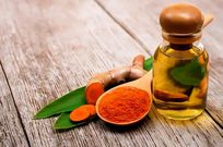 Cooking oil to massage off turmeric stains
