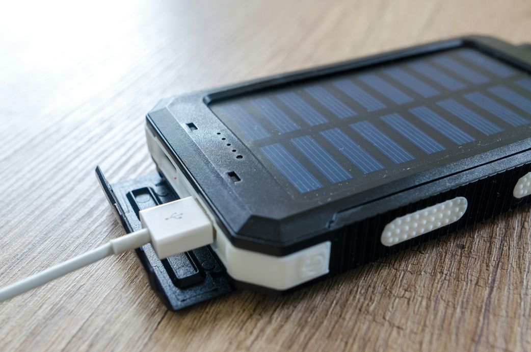 A power bank in use