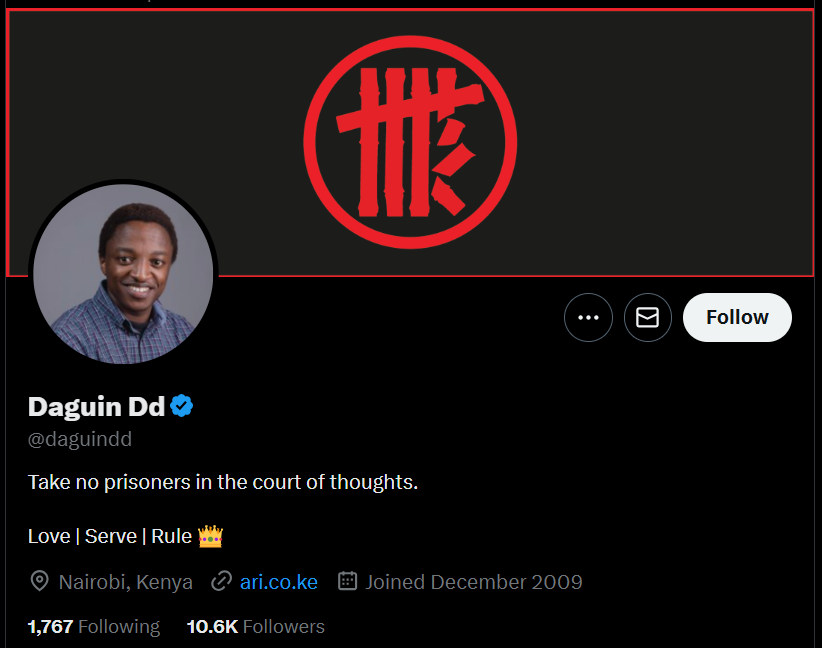 @daguindd, Ndiangui Kinyagia's X page