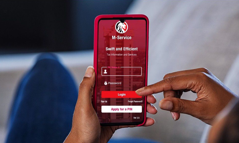 A person using KRA app