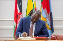 President William Ruto signs a bill into law at State House, Nairobi  on July 30, 2025