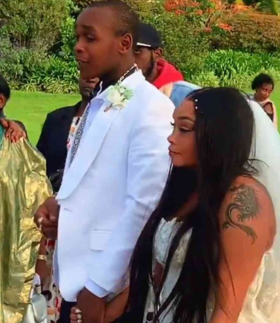 Vj Patelo and his wife, Diana during their wedding