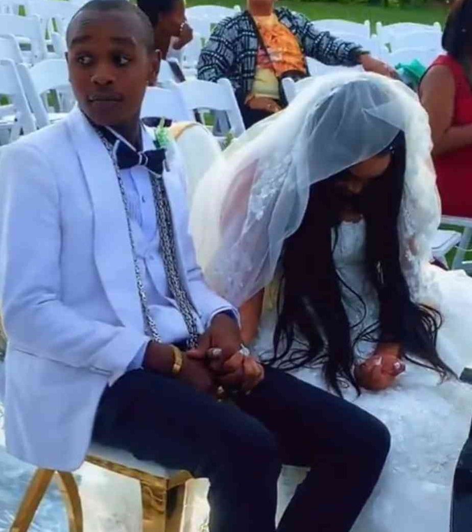 Vj Patelo and his wife, Diana during their wedding