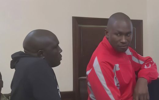 Ex-police officers Emmanuel Wafula and Godfrey Sirengo in court