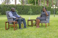 Wambui Nyutu with former Deputy President Rigathi Gachagua