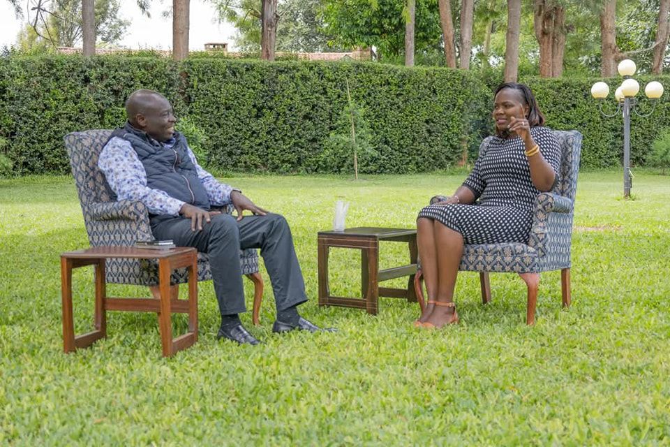 Wambui Nyutu with former Deputy President Rigathi Gachagua