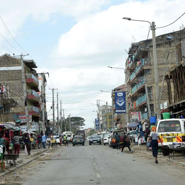 An aerial view of a residential estate in Nairobi