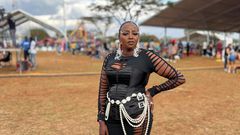 Blankets & Wine founder and Creative Director Muthoni Drummer Queen at a past Blankets & Wine Festival