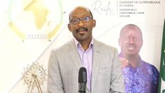 Former Seychelles Vice President Vincent Meriton who quit the African Union Commission Chairmanship race endorsing Raila Odinga