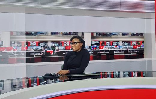 File image of Mercy Juma Okande at the BBC studios