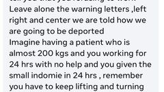 Screenshot of complaints from Kenyan nurses in Saudi Arabia