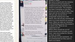 Screenshot of complaints from Kenyan nurses in Saudi Arabia