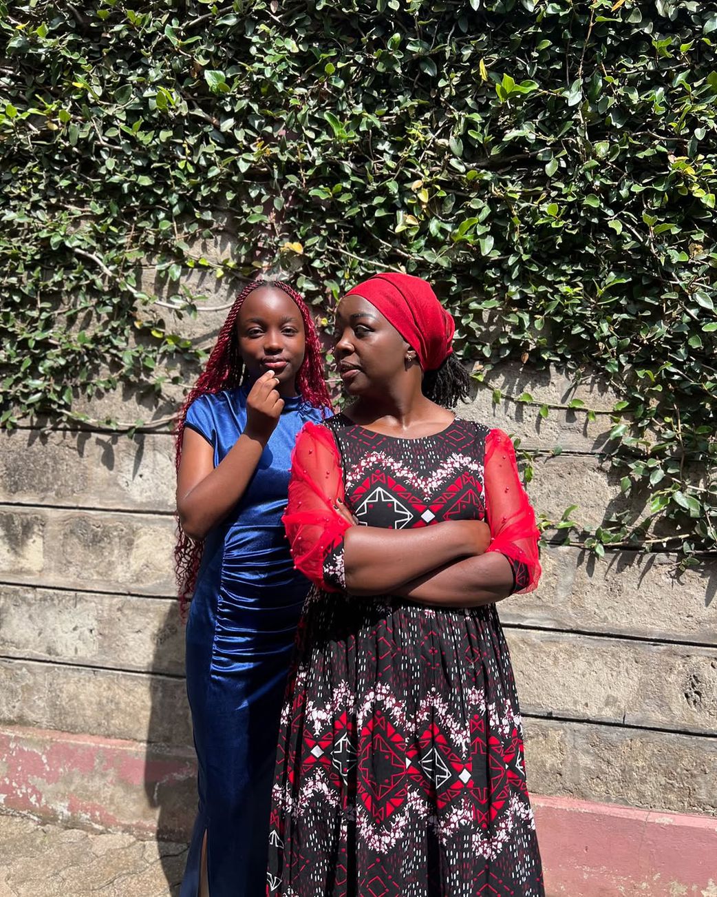 Norah Zawadi with her mother Jeridah Andayi