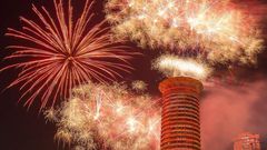 Fireworks display at KICC, Nairobi