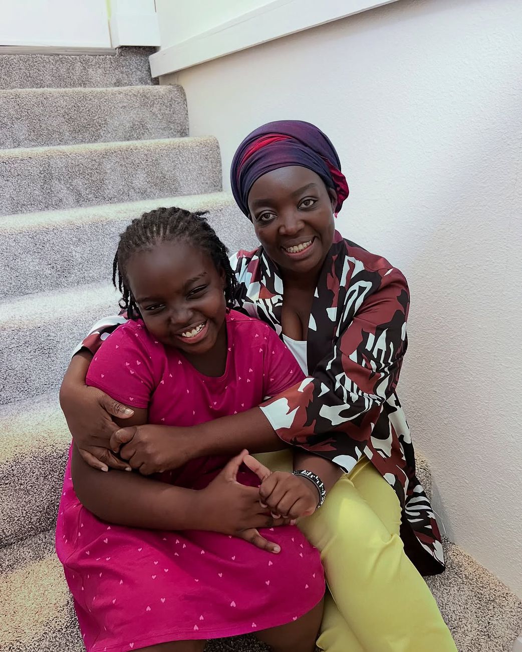 Neema with her mother Jeridah Andayi