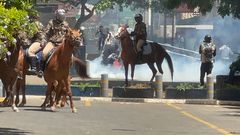 Police officers patrol Nairobi CBD amid protests against abductions