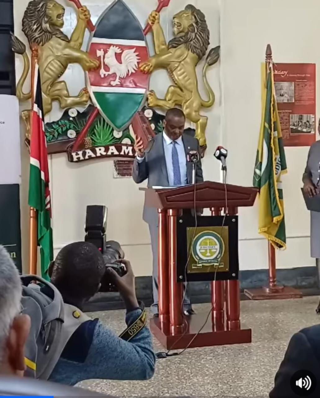 KRA Chairperson Ndiritu Muriithi making his inaugural speech