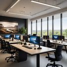 AI-generated image of an office