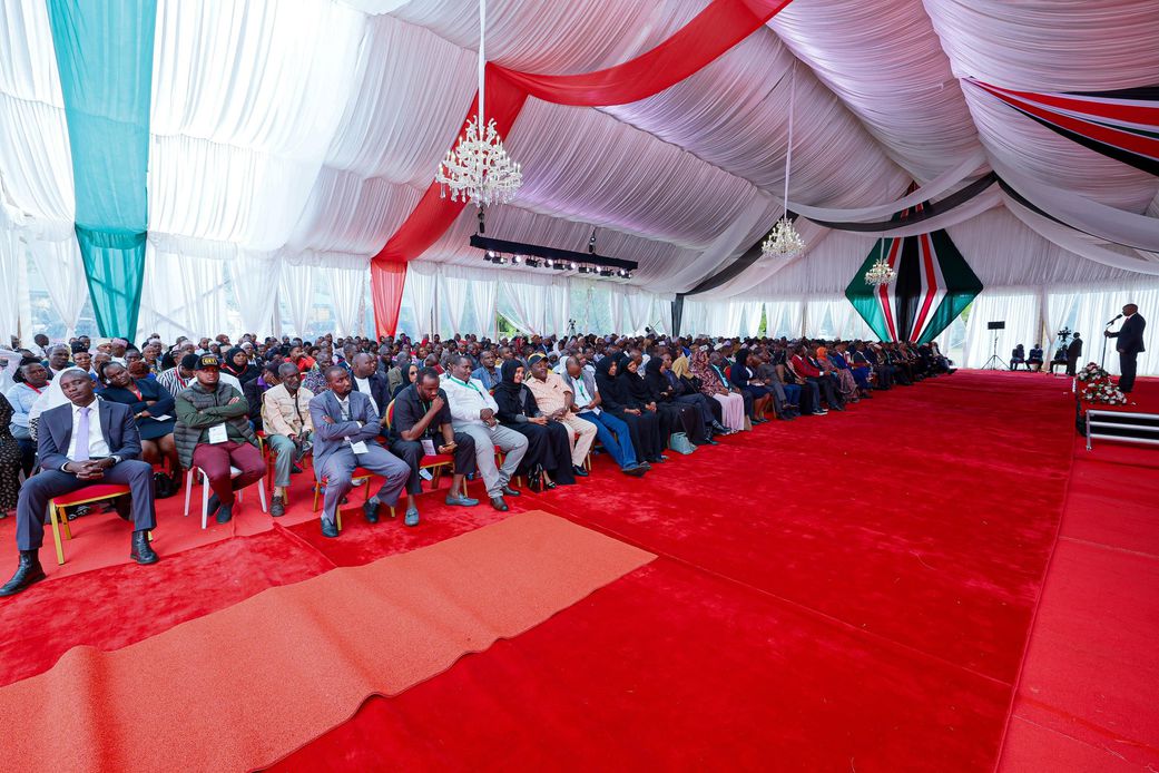 Deputy President Kithure Kindiki speaking to Isiolo leaders