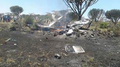 Two people have lost their lives after a light aircraft crashed at Kedong Ranch, Naivasha, on January 30, 2025