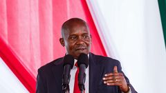 Deputy President Kithure Kindiki speaking to Isiolo leaders
