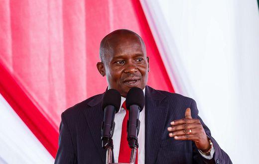 Deputy President Kithure Kindiki speaking to Isiolo leaders