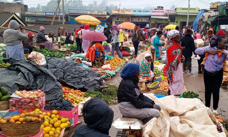 Traders in a Kenyan market