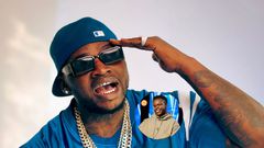 A collage of Khaligraph Jones incircle, Cosign Black