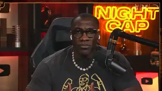 Shannon Sharpe on the set of 'Nightcap with Unc and Ocho'