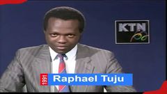 An old photo of Raphael Tuju anchoring news on KTN