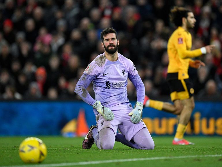 Liverpool goalkeeper Allison made an uncharacteristic error against Wolves