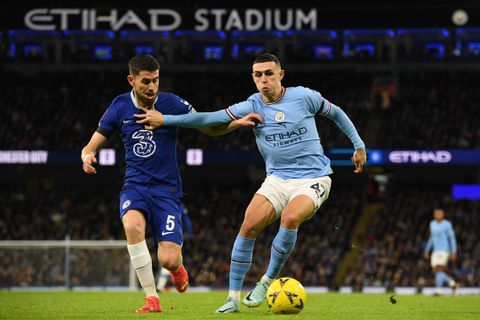 Phil Foden in action for Manchester City against Chelsea