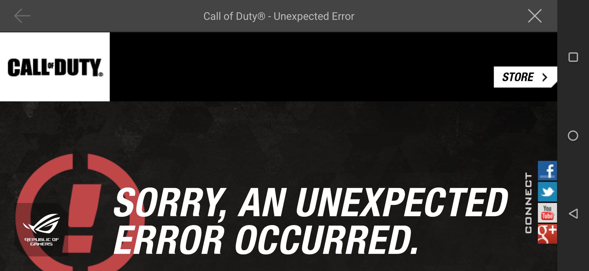 Call Of Duty Mobile Log in problem