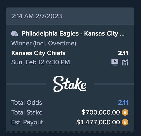 Drake wins $1.47million after betting on Kansas City Chiefs to win