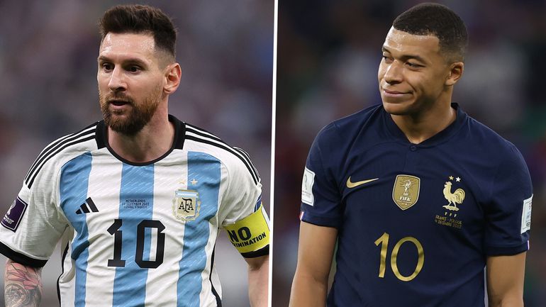 Lionel Messi and Kylian Mbappe will go head to head in the World Cup final between Argentina and France